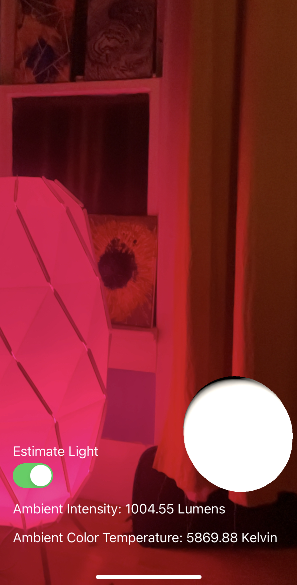 Luxometer app screenshot